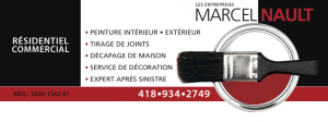 Service de peintre interieur et exterieur, peinture en bâtiment, tireur de joint, pose de gypse, teinture, decapage, vernis et beaucoup plus à Québec, Levis et ses environs / Peintre Marcel Nault